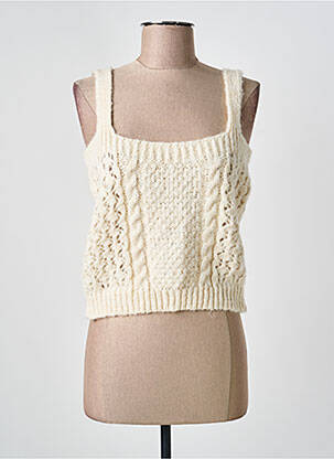 Débardeur beige MANGO femme