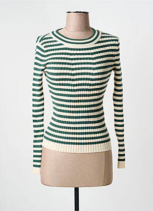 Pull vert PIECES femme