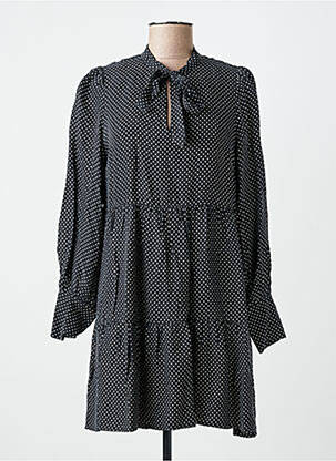 Robe mi-longue noir SUPERDRY femme