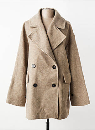 Manteau long beige YUGEN femme