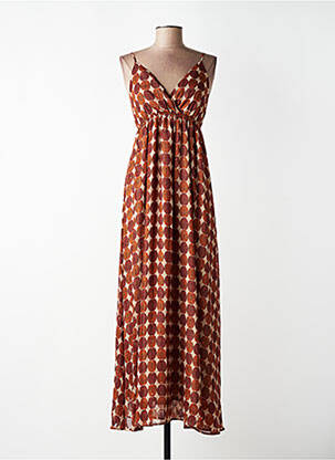 Robe longue marron MOLLY BRACKEN femme