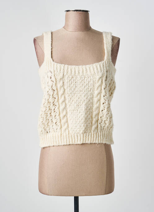 Débardeur beige MANGO femme