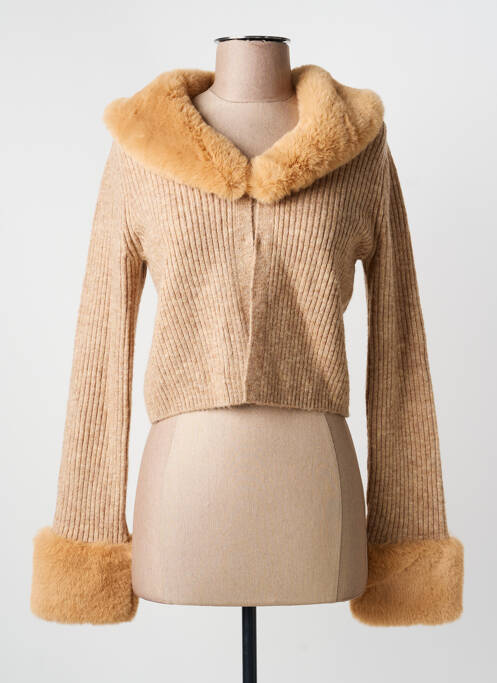 Gilet manches longues marron MANGO femme