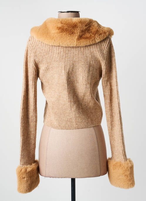 Gilet manches longues marron MANGO femme