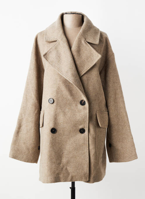 Manteau long beige YUGEN femme