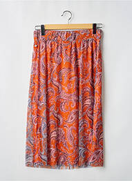 Jupe mi-longue orange STREET ONE femme