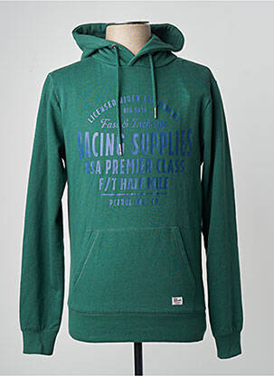 Sweat-shirt à capuche vert PETROL INDUSTRIES homme