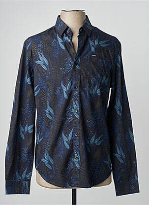 Chemise manches longues bleu GARCIA homme