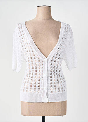 Gilet manches courtes blanc MOLLY BRACKEN femme