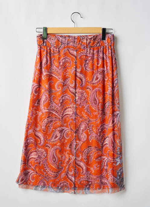 Jupe mi-longue orange STREET ONE femme