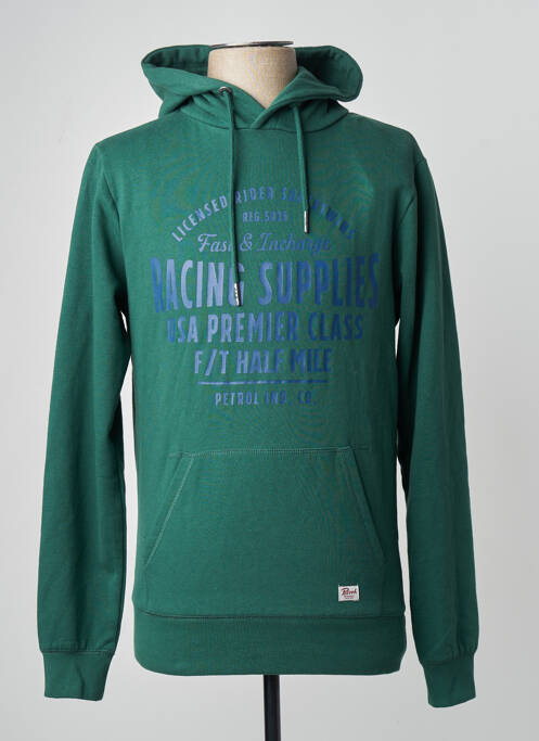 Sweat-shirt à capuche vert PETROL INDUSTRIES homme