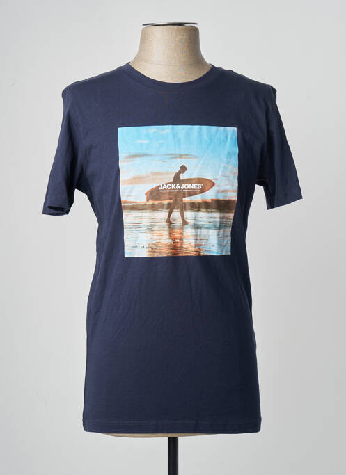 T-shirt bleu JACK & JONES homme