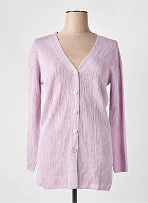 Gilet manches longues violet MANGO femme