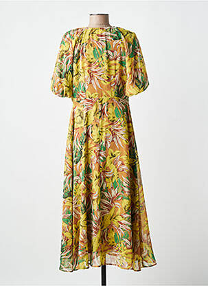 Veste kimono jaune MANGO femme