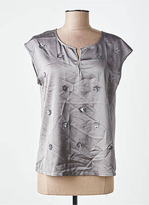 T-shirt gris MORE & MORE femme