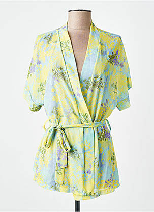 Gilet manches courtes jaune BELLITA femme