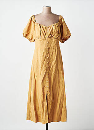 Robe mi-longue marron ASTRID BLACK LABEL femme