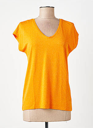 T-shirt orange PIECES femme