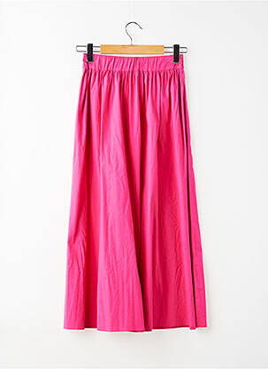 Jupe longue rose MANGO femme