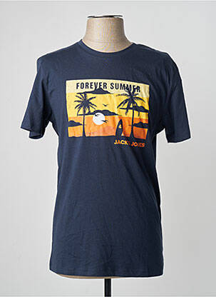 T-shirt bleu JACK & JONES homme