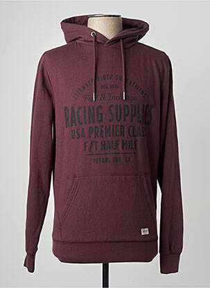 Sweat-shirt à capuche rouge PETROL INDUSTRIES homme