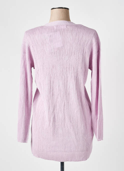 Gilet manches longues violet MANGO femme