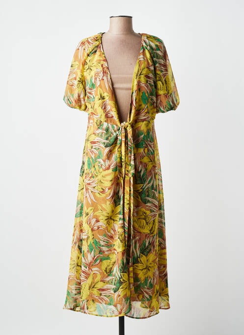 Veste kimono jaune MANGO femme