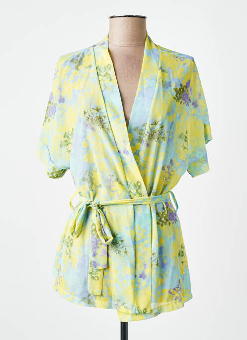 Gilet manches courtes jaune BELLITA femme