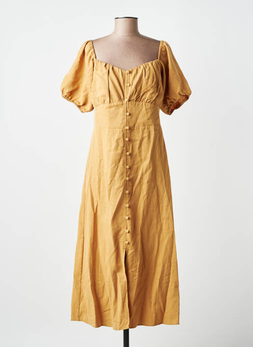 Robe mi-longue marron ASTRID BLACK LABEL femme