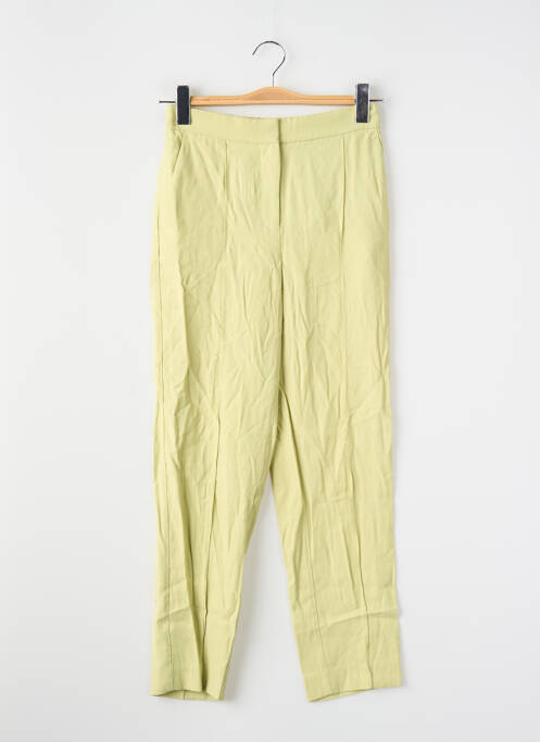 Pantalon droit jaune MANGO femme