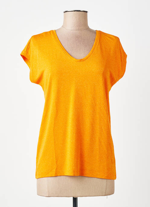 T-shirt orange PIECES femme