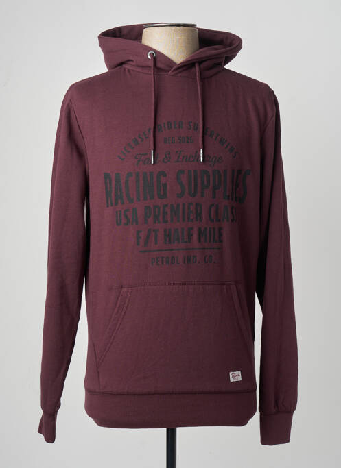 Sweat-shirt à capuche rouge PETROL INDUSTRIES homme