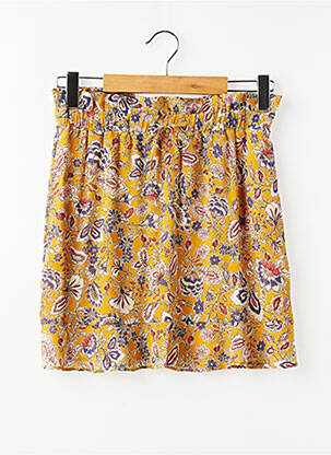 Jupe courte jaune NAF NAF femme
