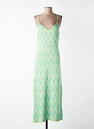 Robe longue vert MANGO femme