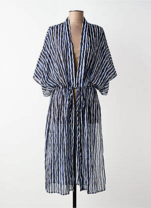 Veste kimono bleu MANGO femme