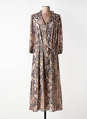 Robe longue marron BELLITA femme