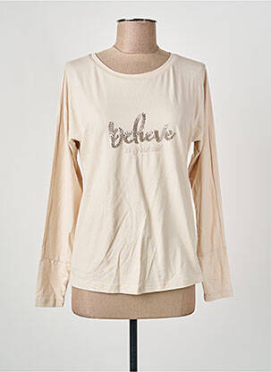 T-shirt beige MORE & MORE femme