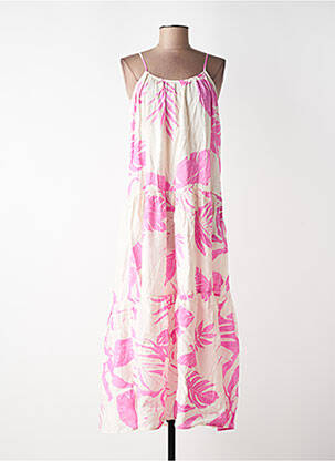 Robe longue rose MANGO femme