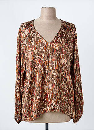 Chemisier marron BELLITA femme