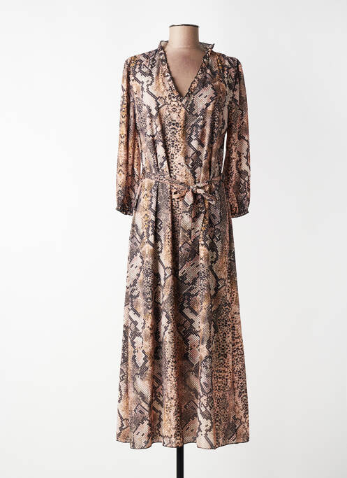 Robe longue marron BELLITA femme