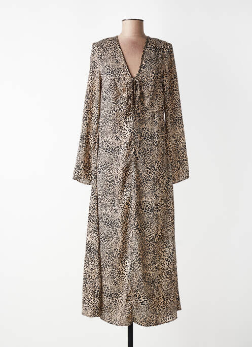 Robe longue beige MANGO femme