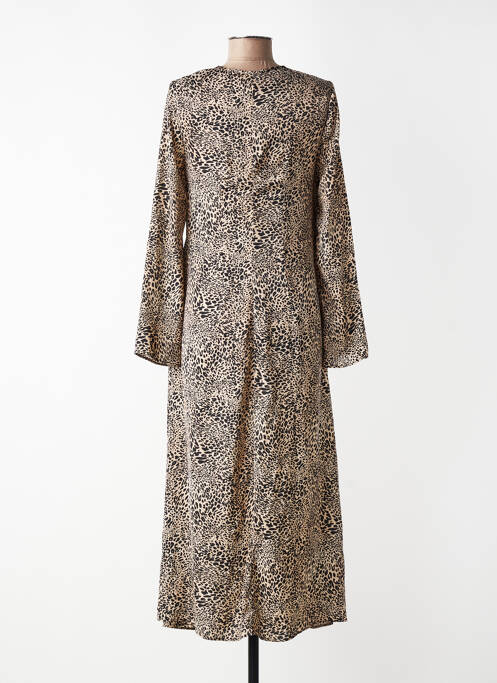 Robe longue beige MANGO femme