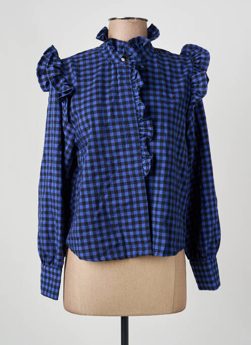 Chemisier bleu MANGO femme