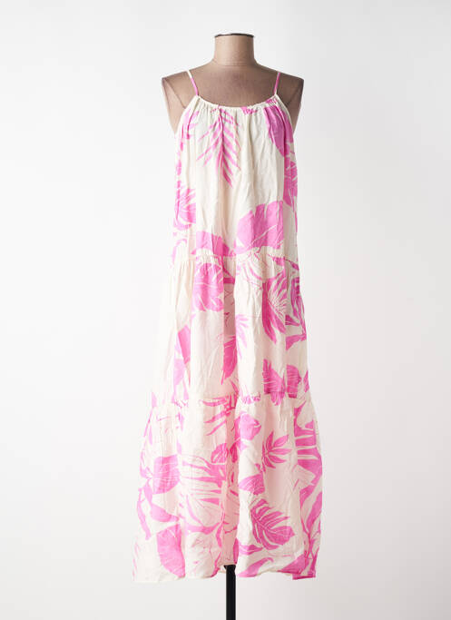 Robe longue rose MANGO femme