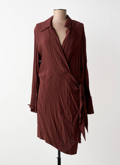 Robe courte marron MANGO femme