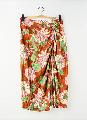 Jupe mi-longue marron MANGO femme