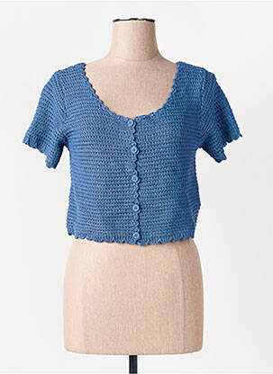 Gilet manches courtes bleu MOLLY BRACKEN femme