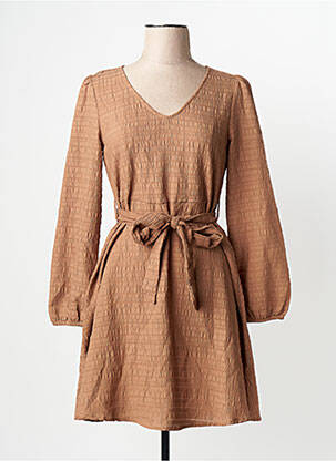 Robe longue marron JACQUELINE DE YONG femme