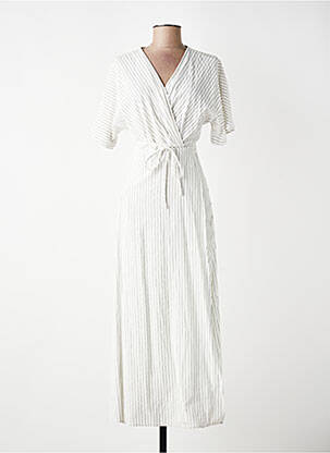 Robe longue beige MANGO femme