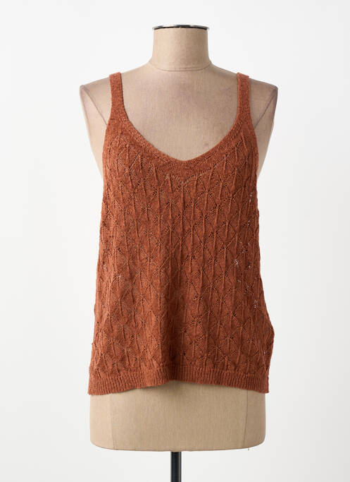 Débardeur marron JACQUELINE DE YONG femme
